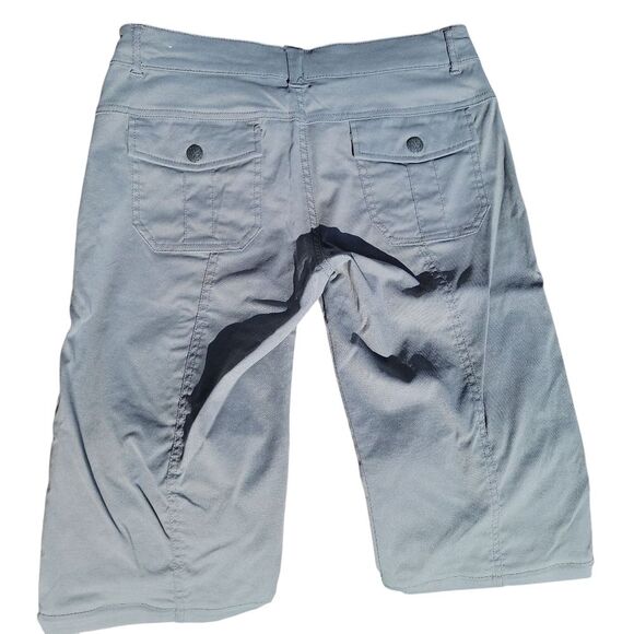 Prana Women's Grey Cargo Low Rise Bermuda Shorts Size 4 - Picture 3 of 9
